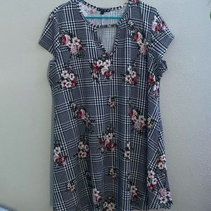 Gingham floral dress